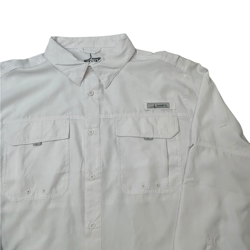 Habit Men's UPF 40+ UV Protection‎ Long-Sleeve Fishing Shirt XL Guide